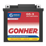 Batería De Moto Gonher Agm G5-3 | Para Bajaj Pulsar Ns 160cc