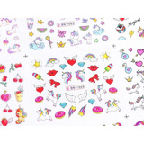 Pack De 12 Sticker Al Agua ( Unicornios)