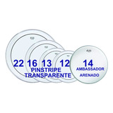 Set Parches Bateria Remo Pinstripe 22 Ambassador 14 Pro Pack