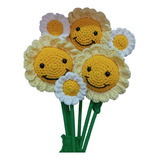 Ramo De Flores Surtidas En Crochet- Girasol Caritas !! 
