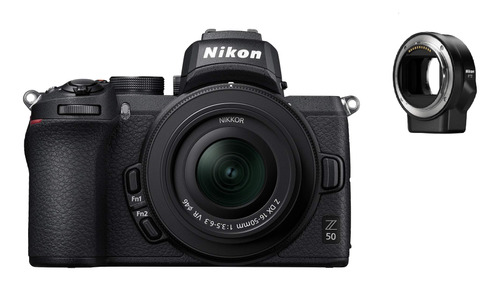 Nikon Z50 + Z Dx 0.630-1.969 in + Ftz Kit De Cámara Sin E.