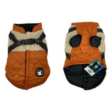 Parka Outdoor Para Mascotas Con Arnés Naranja Talla 3xl