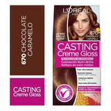 Kit Tintura L'oréal  Tintura Casting Tono Chocolate Caramelo Para Cabello