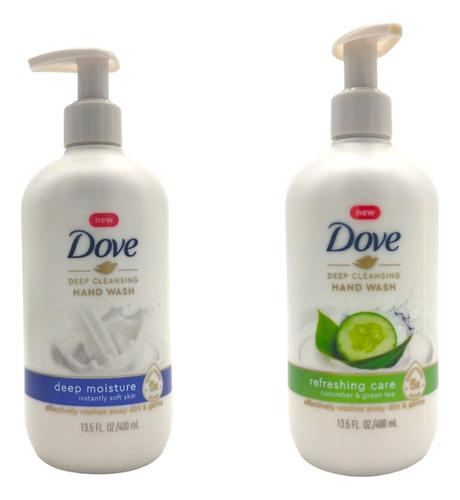 Dove Jabón De Manos Aroma Original Y Pepino 400ml 2pz