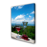 Cuadro 30x45cm Vino Beber Botella Licor Copa M3