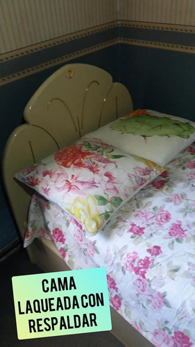 Cama Laqueada Respaldo Respaldar Impecable Solo Retiro Mza 