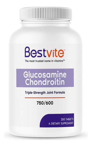 Bestvite | Glucosamine Chondroitin Sulfate | 750mg | 250 Tab