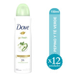 Pack Desodorante Dove Pepino Y Té 150ml X 12 Unid -  Ma