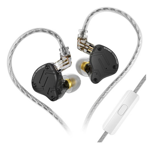 Audífonos Kz Zs10 Pro X Negro Con Micrófono