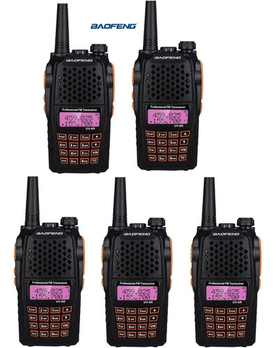 Cinco Radios Portatil Baofeng Uv-6r Vhf/uhf Doble Banda 5w.