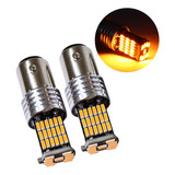 Foco De Led Auto 1157 45smd 12v-24v Ambar Fijo/strobo Ds