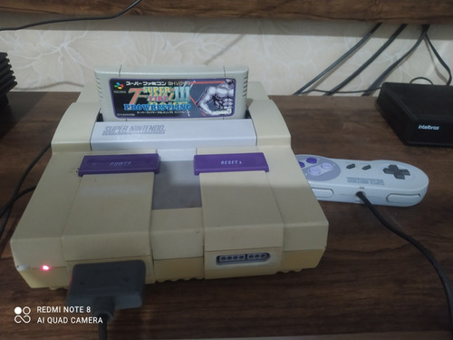 Super Nintendo 1 Controle Fonte E Um Jogo Tudo Original