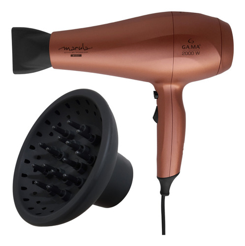 Secador Cabelo 2000w Bivolt Gama Marula Íon E Difusor Cachos