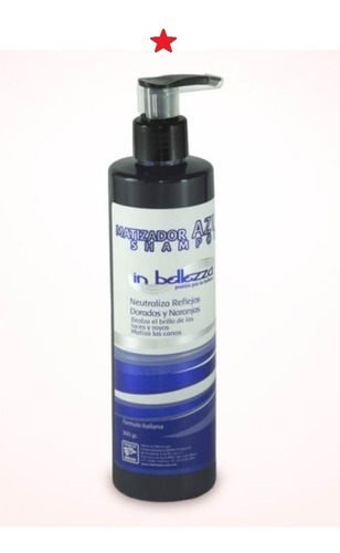 Shampoo Matizador Azul Rayos Luces Canas Sin Sal Y Parabenos