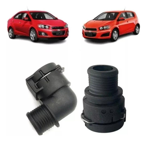 2 Conector Acople Manguera Calefaccion Chevrolet Sonic 1.6