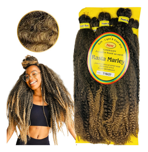 Cabelo Rasta Marley Fibra Kanekalon 360 Gramas 60cm