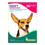 Papel Adhesivo Kraft Imprimible A4/200g/50 Hojas Imprink