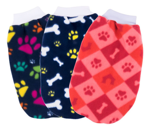 Kit C/3 Roupinhas Soft Inverno Para Cachorro Nº03 Atacado