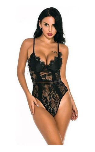 Bodysuits De Encaje Sexy For Mujer, Lencería Transparente,