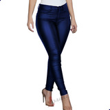 Jeans Eco Cuero Calce Perfecto Tiro Alto