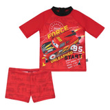 Traje De Baño Bebe Niño Set Uv 50+ Disney Cars