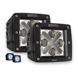 Faro 4 Led Auxiliar Lupa Cruz Cob Empotrable Varios Colores