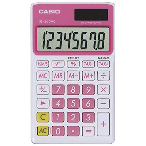 Calculadora De Función Estándar Casio Sl-300vc, Rosa