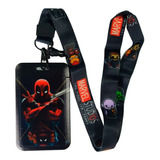 Porta Carnet Y Lanyard Deadpool Porta Documentos