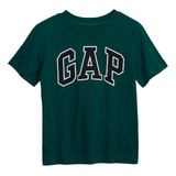 Polo Gap Original Para Bebe Color Verde Y Logo Negro Talla 3
