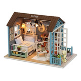 Casita Para Muñecas Casa Diy Con Muebles Led Miniatura Perro