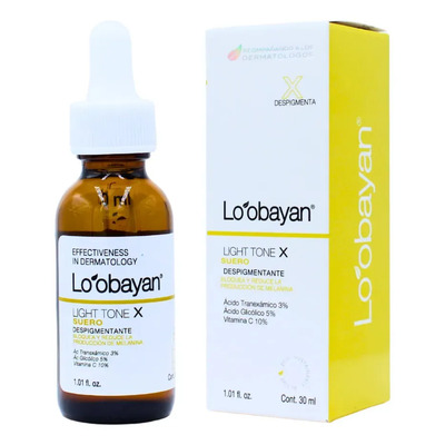 Loobayan Light Tone X Suero Despigmentante 30ml Ácido Tranexámico Vitamina C Glicólico Rostro | Envío gratis