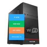 Computador Pc Cpu Intel I7 4770 H81 8gb Ram 240 Ssd + Wifi