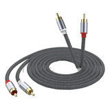 Cable Audio Rca Cobre Alta Calidad 2 Rca A 2 Rca 1m