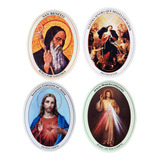 Calcos Stickers Religiosos X 4 Unidades Doble Faz P/ Vidrio