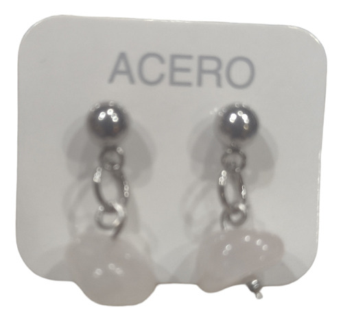 Aros Acero Quirúrgico Scalla Cuarzo Rosa (2cm)