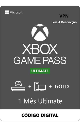 Game Pass Ultimate 1 Mês - Código 25 Dígitos