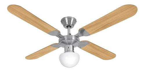 Ventilador De Techo Madera Liliana Vthm214 C Luz 80w 5 Vel