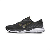 Tênis Masculino Mizuno Wave Falcon 4 Cor Preto/preto/branco/dourado - Adulto 44 Br