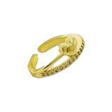 Anel Ajustável Coração Feminino - Banhado A Ouro 18k