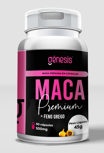 Maca Peruana + Feno Grego Premium 90 Cps Original 