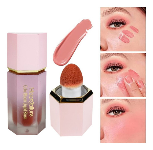 Rubor Liquido Blush Crema Con Esponja Mocallure 