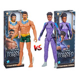 Kit Boneco Namor E Shuri Wakanda Titan Hero Pantera Negra