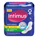 Absorvente Intimus Noturno Longo Seca Com Abas 8 Unidades