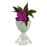 Vaso Decorativo Para Plantas Boneco Meditando - Mart