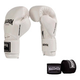 Luva New Classic De Muay Thai E Boxe + Bandagem 3m Maximum