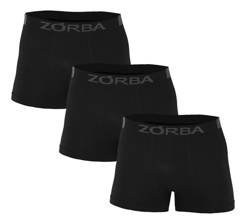 Kit 3 Cuecas Zorba Boxer Extreme Sem Costura Microfibra 836