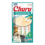 Snack Para Gato Cremoso Inaba Churu Pollo Y Cangrejo 14 Gr