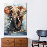 Cuadro Elefante Colores Canvas Elegante Sala Animal 2 60x90