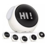 Reloj Despertador Emoji Cara Infantil Alarma Temperatura Ax® Color Blanco