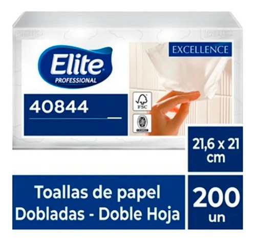 1 Paquete De Toalla Interfoliada Elite 200 Un D/h 40844